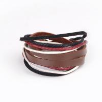 Wrap Bracelets, Faux Leather, antique gold color plated, Unisex 400mm Approx 15.7 Inch 