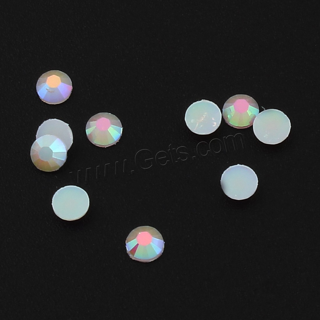 Faceted Resin Cabochon, Flat Round, different size for choice, multi-colored, Approx 1080PCs/Bag, Sold By Bag