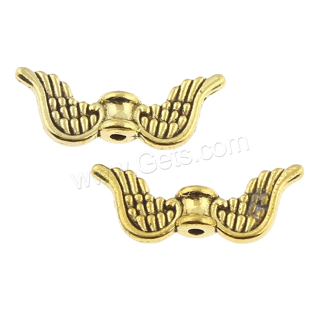 Zinc Alloy Angel Wing Beads, plated, more colors for choice, lead & cadmium free, 18x6.5x4mm, Hole:Approx 1mm, Approx 625PCs/Bag, Sold By Bag