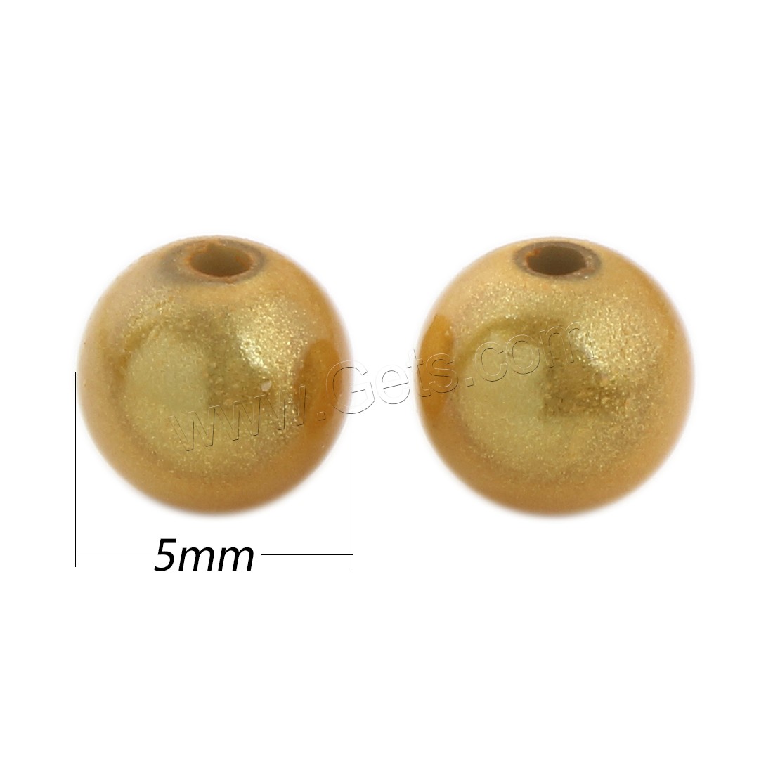 Acrylic Jewelry Beads, Round, different size for choice, yellow, Hole:Approx 1mm, Sold By Bag