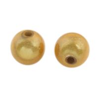 Acryl Schmuck Perlen, rund, verschiedene Größen vorhanden, gelb, Bohrung:ca. 1mm, verkauft von Tasche