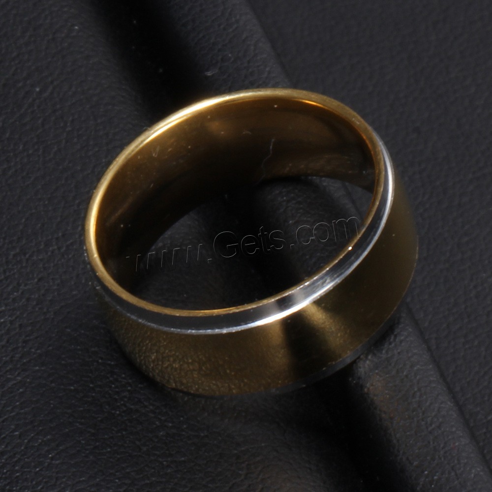 ステンレス指輪, ステンレス, ドーナツ型, ゴールドメッキ, 異なるサイズの選択 & 男性用, 8mm, サイズ:7-12, 売り手 パソコン