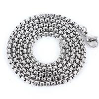 Fashion Stainless Steel Necklace Chain, box chain, 505mm Approx 19.8 Inch 