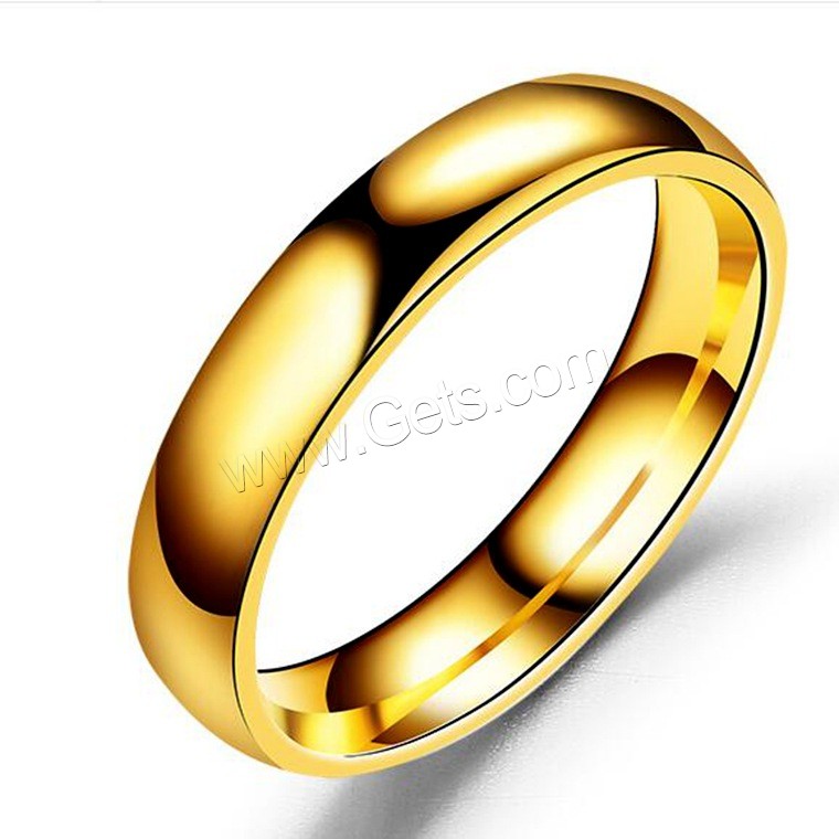 Stainless Steel Finger Ring, plated, Unisex & different size for choice, more colors for choice, 4mm, 10PCs/Lot, Sold By Lot