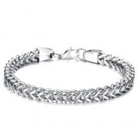 Stainless Steel Chain Bracelets, plated, twist oval chain & for man 7mm Approx 8.3 Inch 