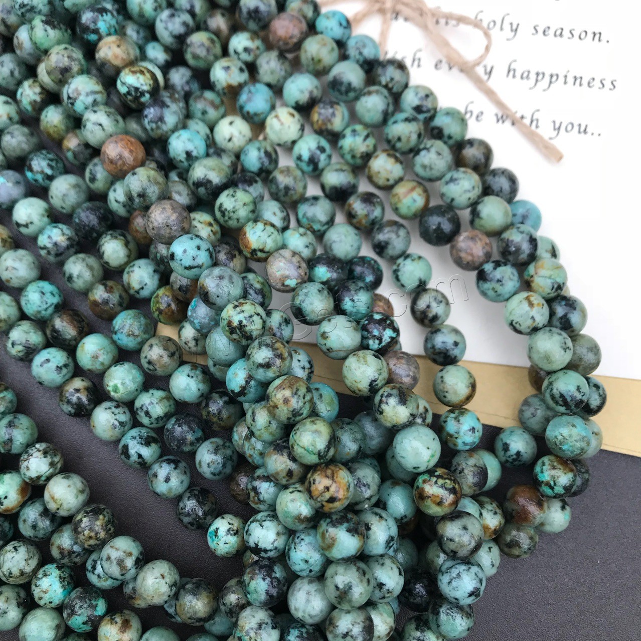 Perles en Turquoise naturelle, Rond, normes différentes pour le choix, vert, 4mm,6mm,10mm, Vendu par brin