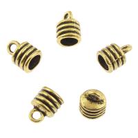 Zinc Alloy End Cap, antique gold color plated, lead & cadmium free Approx 3mm, Approx 