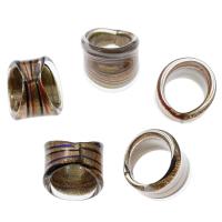 Золотое песочное кольцо лэмпворка , Лэмпворк, Мужская & золотой песок, разноцветный - размер:9.5, 12ПК/Box, продается Box