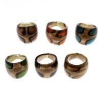 Goldsand Lampwork Finger Ring, Unisex & gold sand, mixed colors US Ring .5 
