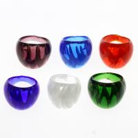 Lampwork Fingerring, unisex & innen Twist, gemischte Farben, 28x25mm, Größe:10.5, 12PCs/Box, verkauft von Box