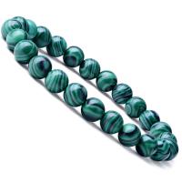 Malachite Bracelets, Round, for woman, 8mm Approx 6.9 Inch 