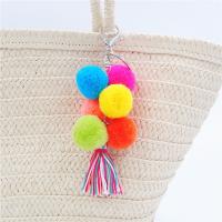 La decoración colgando de cuerda de nylon , felpa, borla, más colores para la opción, 170mm, Vendido por Sarta
