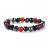 Natural Stone Bracelet, with Agate, Unisex nickel, lead & cadmium free, 190*8mm 