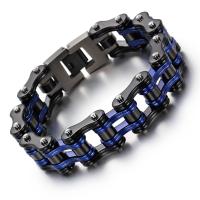 Titane bracelet en acier et bracelet, Acier titane, Motif géométrique, Placage, unisexe, plus de couleurs à choisir, 220*16mm, 4/brin, Vendu par brin