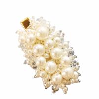 Alligator Hair Clip, Plastic Pearl, plated & for woman 78*40mm,65*40mm 