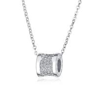 Корень Циркон Микро вымощает латунь ожерелье, Латунь, Цилиндрическая форма, Другое покрытие, инкрустированное микро кубического циркония & Женский длина:Приблизительно 15 дюймовый, продается Пара