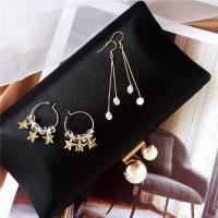 Zinc Alloy Drop Earring, with Crystal, real gold plated & for woman 