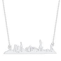 Stainless Steel Jewelry Necklace, with 50mm extender chain, plated, Unisex 45*11mm 