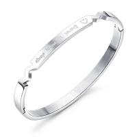 Titanium Steel Bracelet & Bangle, plated, for woman 5mm Approx 7 Inch 