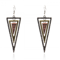 Zinc Alloy Drop Earring, Geometrical Pattern, plated, for woman, nickel, lead & cadmium free 