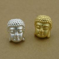 990 Sterling Silver Slider Beads, Buddha, plated Approx 2mm 