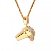 Brass Sweater Chain Necklace, Ice Cream, plated, Unisex & micro pave cubic zirconia nickel, lead & cadmium free Approx 23.6 Inch 