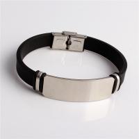 Titanium Steel Bracelet & Bangle, Stainless Steel, Donut, Unisex, nickel, lead & cadmium free, 190mm 