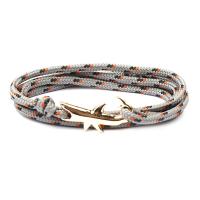 Zinc Alloy Bracelet, with Polyester Cord, gold color plated, Unisex & multi-strand Approx 8 Inch 