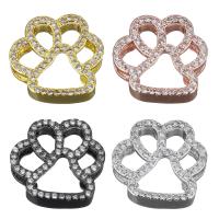 Brass Slide Charm, Claw, plated, micro pave cubic zirconia nickel, lead & cadmium free Approx 