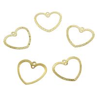 Brass Heart Pendants, Flat Heart, double-hole, original color, nickel, lead & cadmium free Approx 1mm 