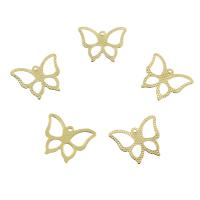 Латунные Подвески в форме животного, Латунь, бабочка, оригинальный цвет, не содержит никель, свинец отверстие:Приблизительно 1mm, продается PC