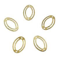 Brass Jewelry Pendants, Flat Oval, 1/1 loop, original color, nickel, lead & cadmium free Approx 1mm 