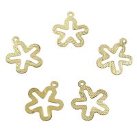 Brass Star Pendants, Flower, original color, nickel, lead & cadmium free Approx 1mm 