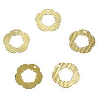 Brass Flower Pendants, original color, nickel, lead & cadmium free Approx 1mm 