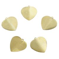 Colgantes de corazón de latón, metal, Corazón Aplanada, color original, libre de níquel, plomo & cadmio, 25x24x2mm, agujero:aproximado 1mm, Vendido por UD