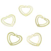 Brass Jewelry Pendants, Flat Heart, original color, nickel, lead & cadmium free Approx 1mm 