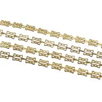 Cadena de barra de latón , metal, cadena de la barra, color original, libre de níquel, plomo & cadmio, 5x11x1mm, Vendido por m