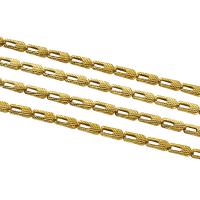 Cadena de barra de latón , metal, cadena de la barra, color original, libre de níquel, plomo & cadmio, 8x4x1mm, Vendido por m