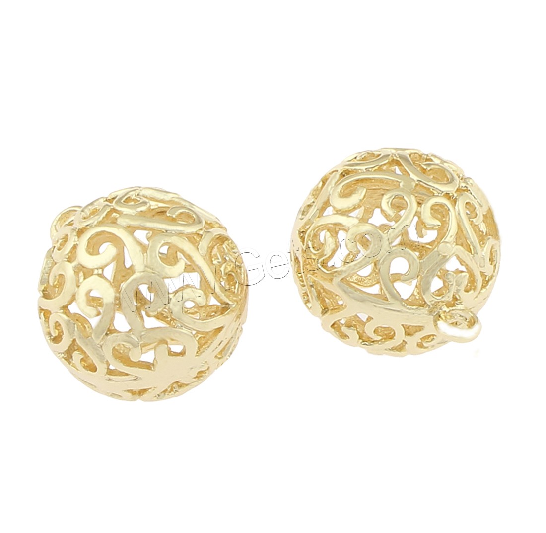 Brass Jewelry Pendants, Round, plated, hollow, more colors for choice, 13x16mm, Hole:Approx 1mm, Sold By PC
