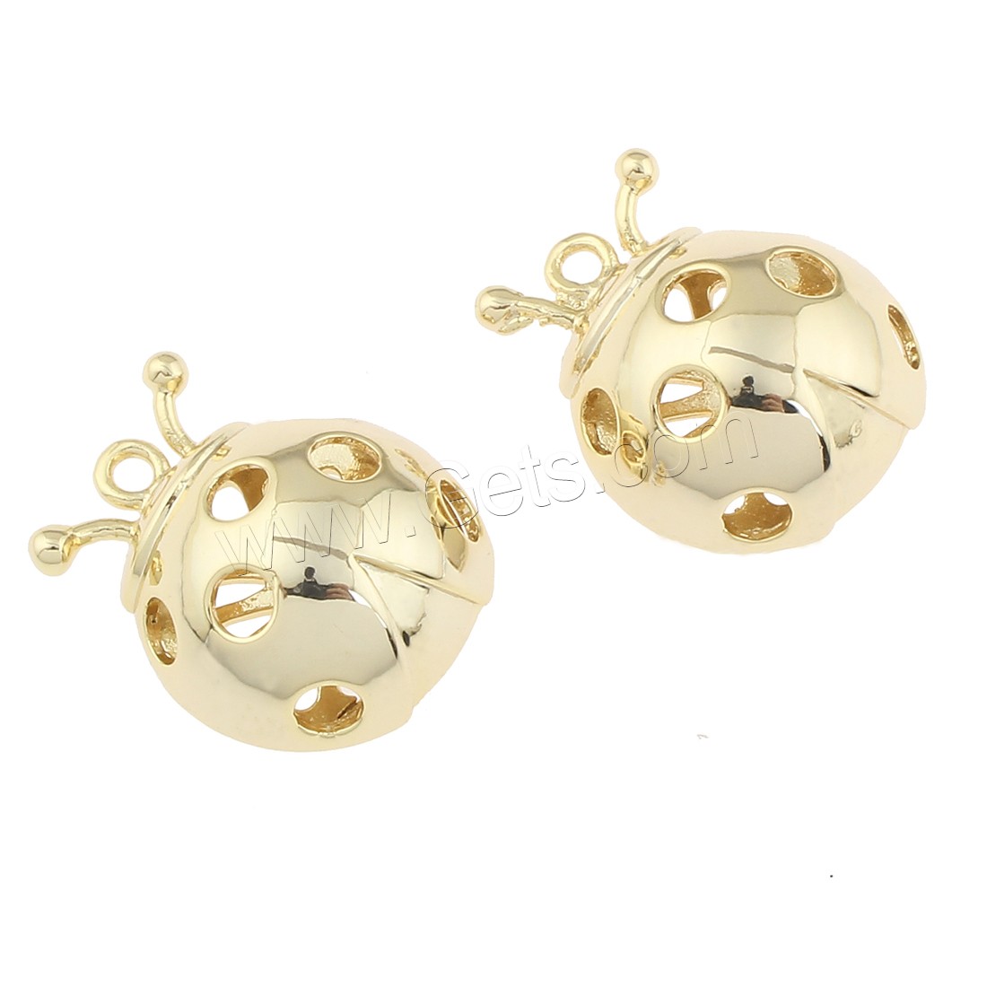 Brass Pendant Findings, Ladybug, plated, more colors for choice, 21x18x8mm, Hole:Approx 1mm, Inner Diameter:Approx 3mm, Sold By PC