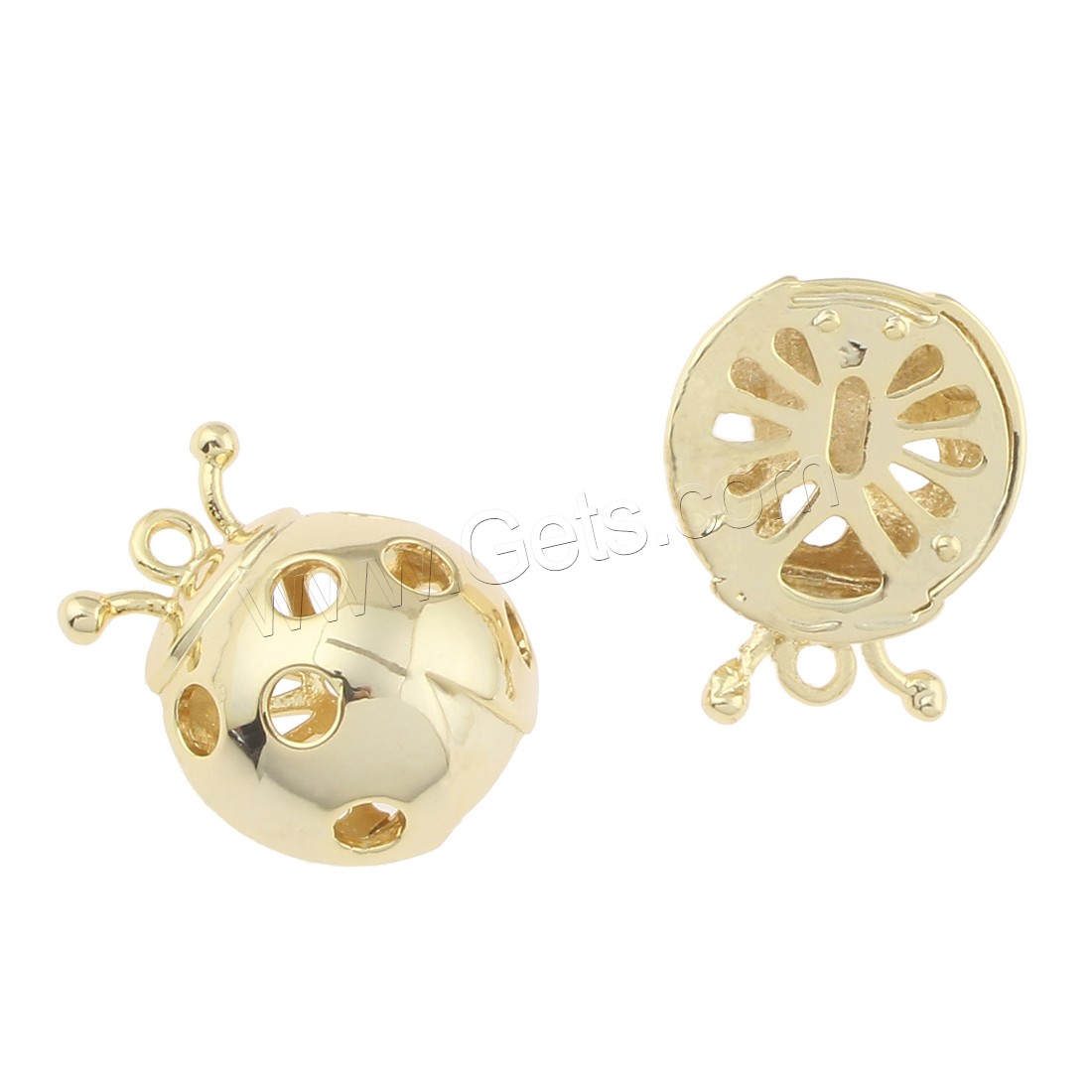 Brass Pendant Findings, Ladybug, plated, more colors for choice, 21x18x8mm, Hole:Approx 1mm, Inner Diameter:Approx 3mm, Sold By PC