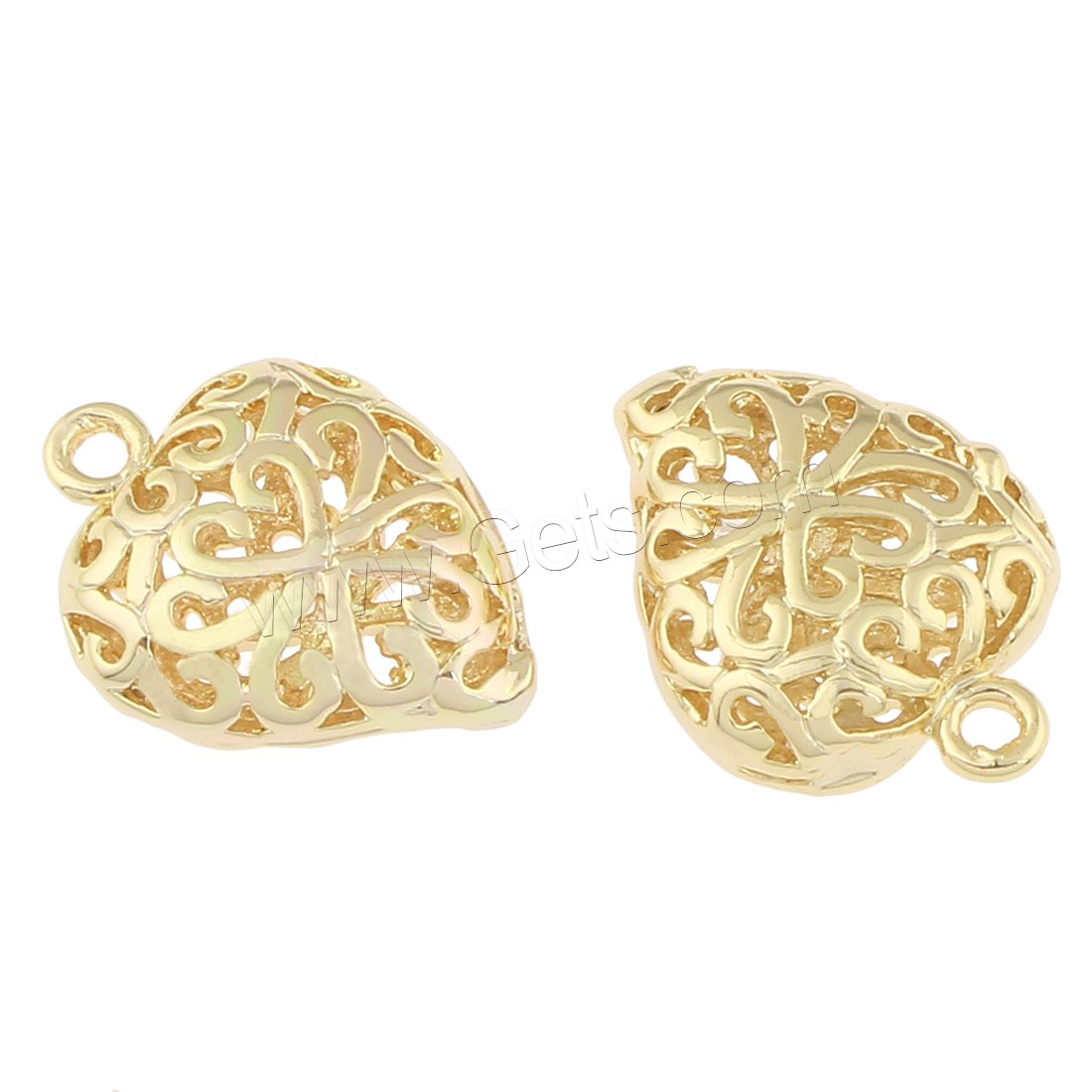Brass Jewelry Pendants, Heart, plated, hollow, more colors for choice, 14x19x6mm, Hole:Approx 2mm, Sold By PC