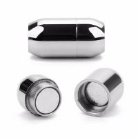 Round Stainless Steel Magnetic Clasp, plated, durable 