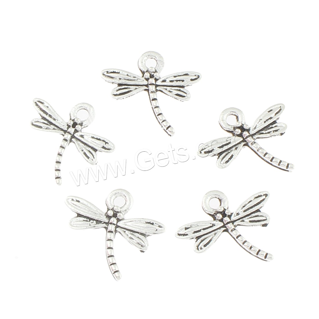Zinc Alloy Animal Pendants, Dragonfly, antique silver color plated, nickel, lead & cadmium free, 15x17x2mm, Hole:Approx 2mm, Approx 710PCs/Bag, Sold By Bag