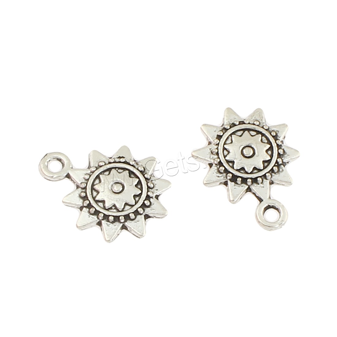 Zinc Alloy Flower Pendants, antique silver color plated, nickel, lead & cadmium free, 14x18x3mm, Hole:Approx 2mm, Approx 310PCs/Bag, Sold By Bag