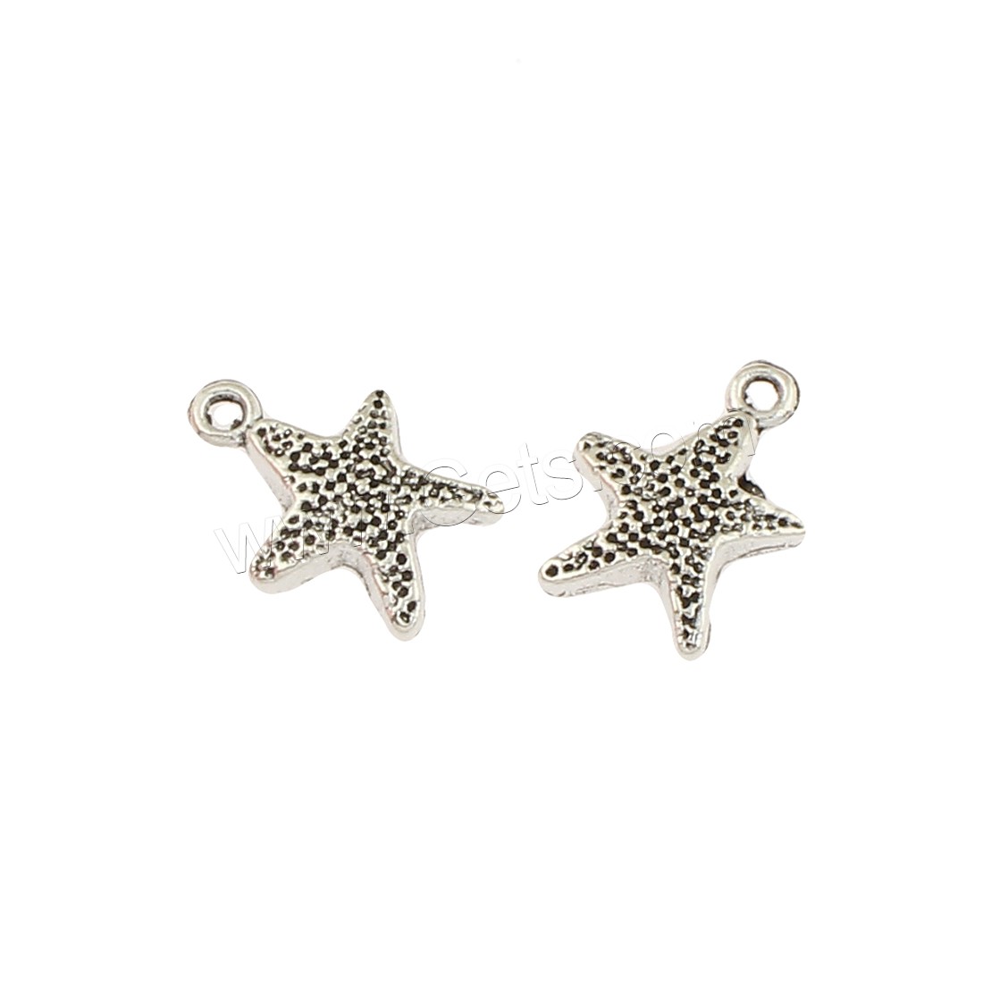 Zinc Alloy Star Pendant, antique silver color plated, nickel, lead & cadmium free, 12x16x3mm, Hole:Approx 2mm, Approx 550PCs/Bag, Sold By Bag