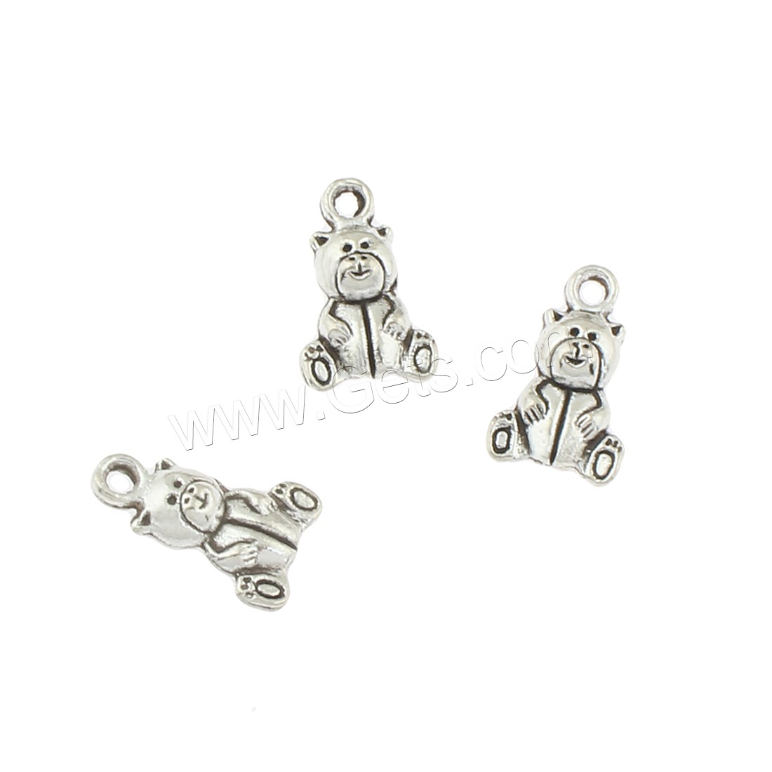 Zinc Alloy Animal Pendants, Bear, antique silver color plated, nickel, lead & cadmium free, 10x16x5mm, Hole:Approx 2mm, Approx 500PCs/Bag, Sold By Bag