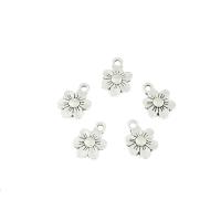 Zinc Alloy Flower Pendants, antique silver color plated Approx 1mm, Approx 