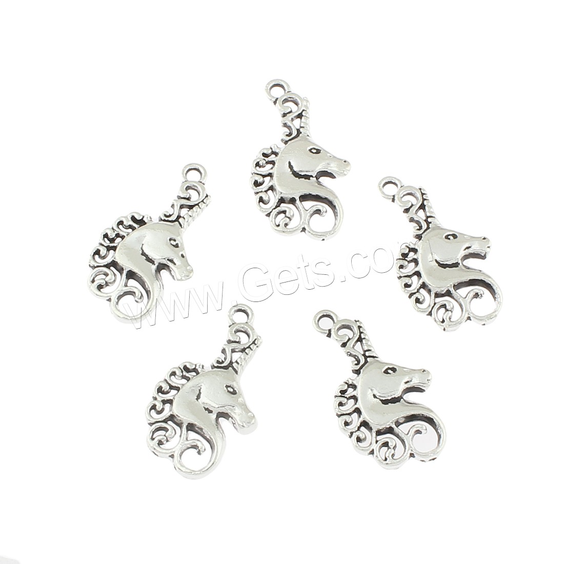 Zinc Alloy Animal Pendants, Horse, antique silver color plated, 15x26x3mm, Hole:Approx 1mm, Approx 270PCs/Bag, Sold By Bag