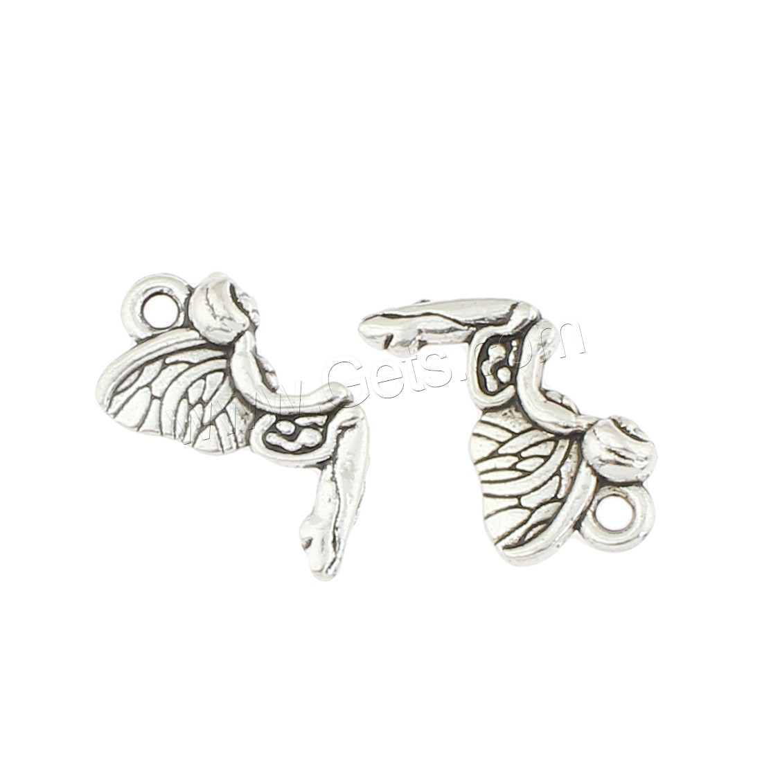 Zinc Alloy Jewelry Pendants, Angel, antique silver color plated, 10x21x4mm, Hole:Approx 2mm, Approx 410PCs/Bag, Sold By Bag